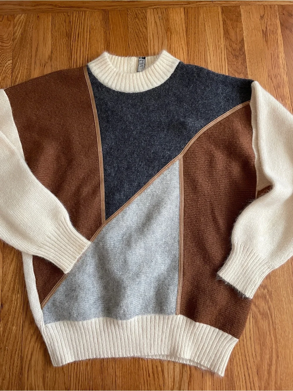 Vintage Hal’s Colorblock mohair wool Crewneck Sweater